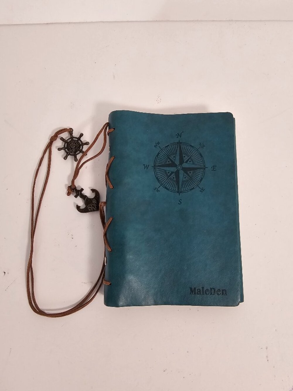 Leatherbound Journal Charms Teal Compass
